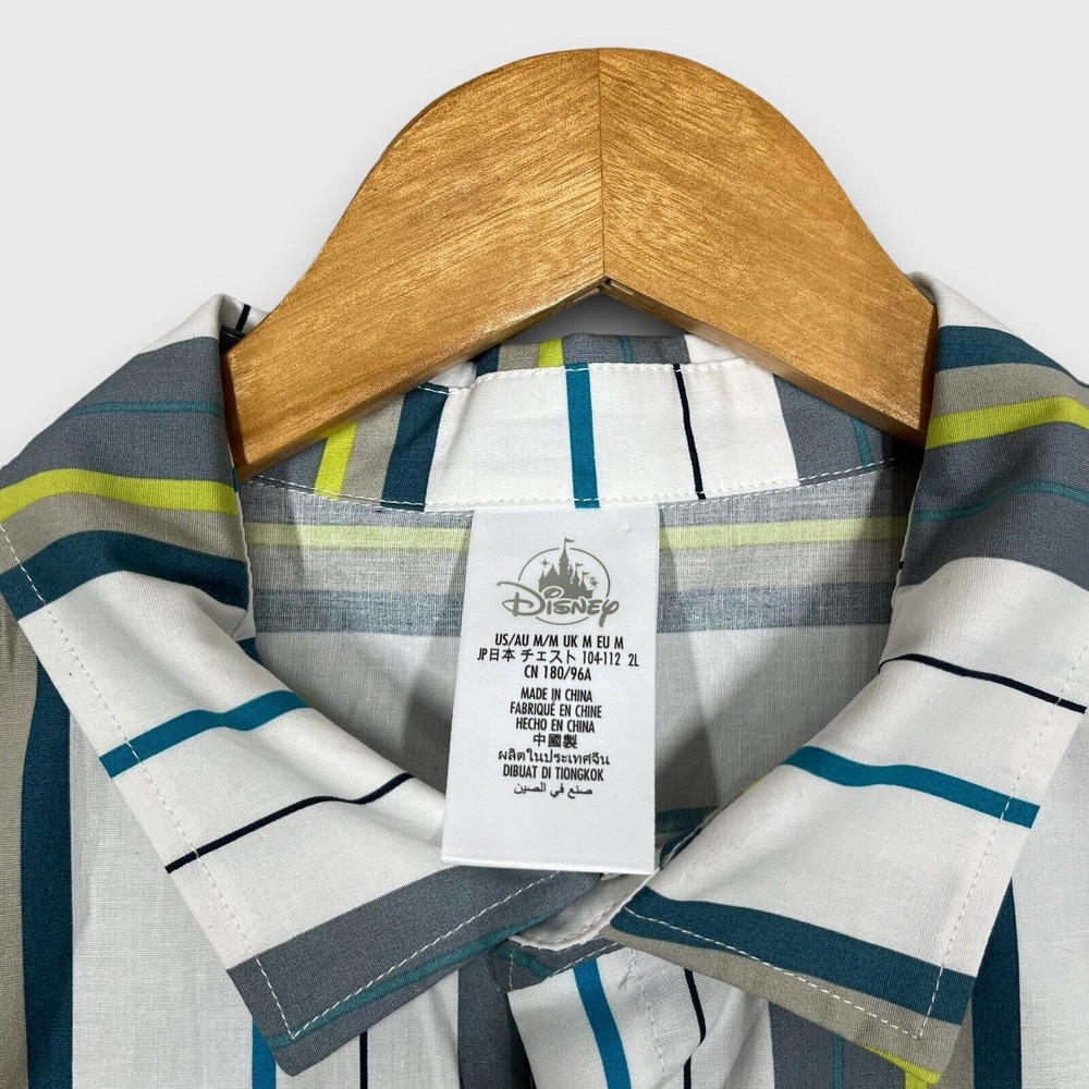 Disney Haunted Mansion Mens Medium Multicolor Striped Madame Leota Button Shirt - Picture 4 of 10